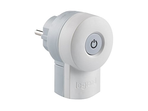 Legrand, 050409 Bases y clavijas - Adaptador de enchufe con interruptor, permite controlar el encendido y apagado de los electrodomésticos, en color blanco, potencia máxima 3680W, 16A a 230V