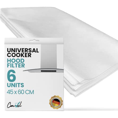 COAVEL 6 Filtros universales antigrasa, de papel, 1 mm de espesor, adaptables a cualquier campana extractora de cocina 45 x 60 cm.