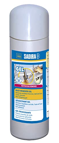 Sadira | Gel Desoxidante 500 ml | Eliminador de óxido. Recupera Color Original del Hierro, Acero e Inoxidable. Apto en Fibra del Barco